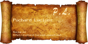 Puchard Luciusz névjegykártya
